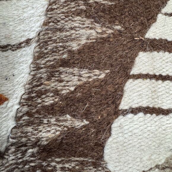 Tree of Life Kilim Birds Rug Wool Tapestry Art Woven Egyptian Pictorial MCM - Picture 10 of 11